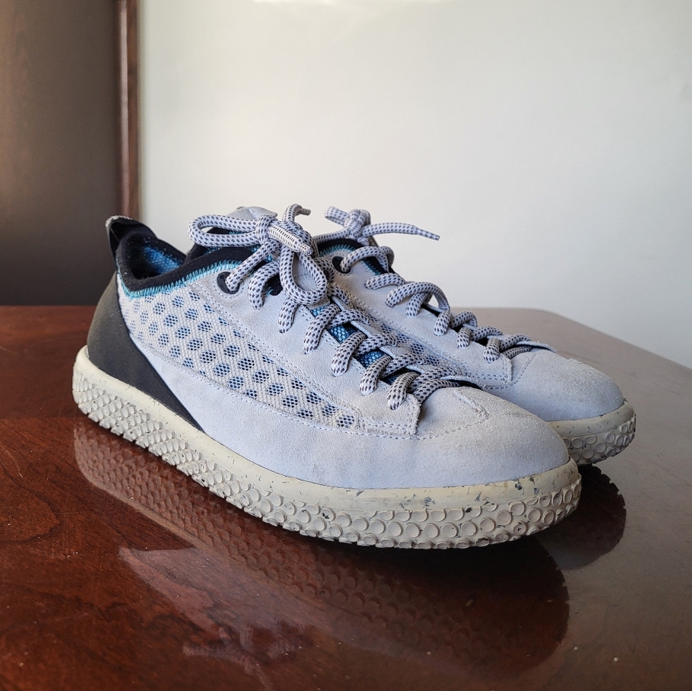 OXS Mens Leather & Nylon Upper Real Rubber Sole Sneakers MADE IN ITALY Size 8.5